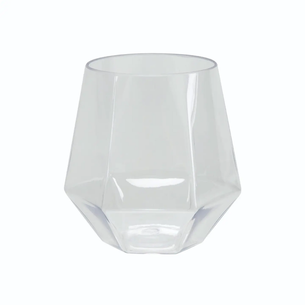 Upscale Hex Clear 12 Oz. Plastic Wine Goblets 6CT