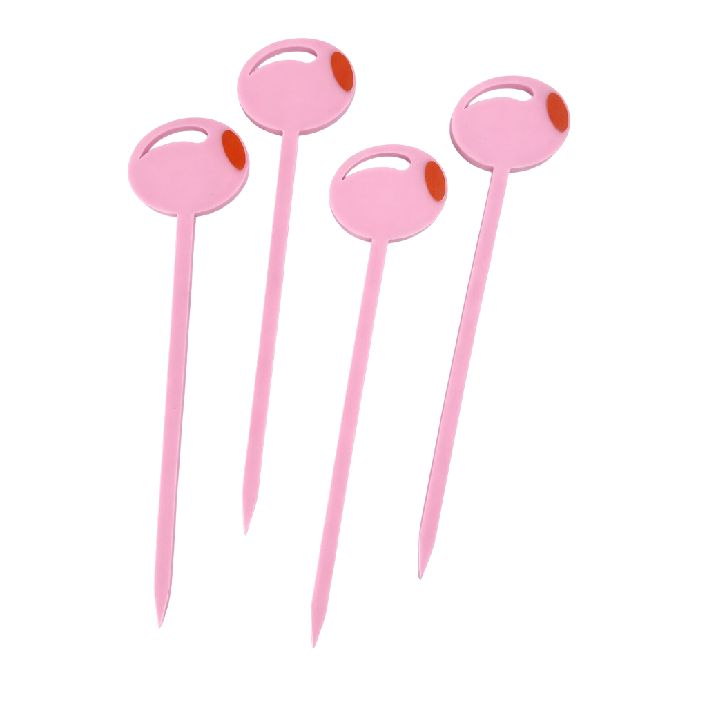 Olive Garnish Cocktail Picks: Bubblegum Pink