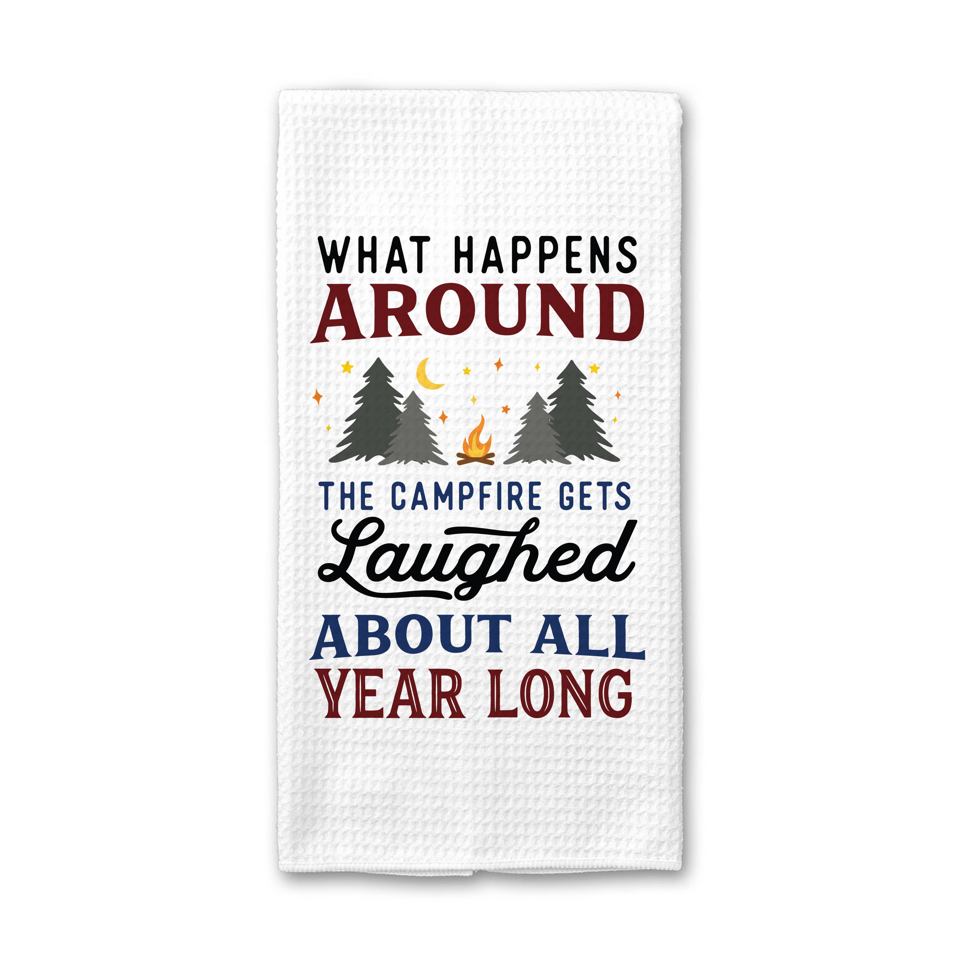 Funny RV Camping Tea Towel