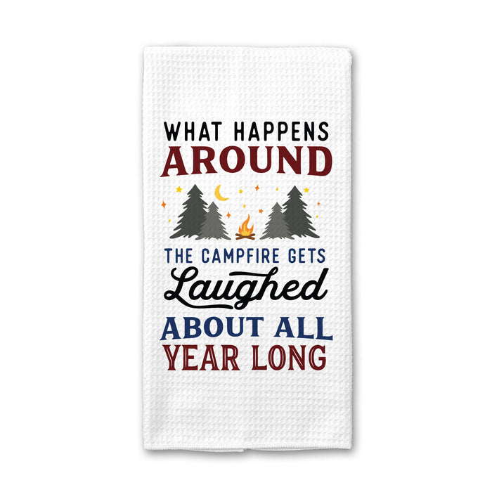 Funny RV Camping Tea Towel