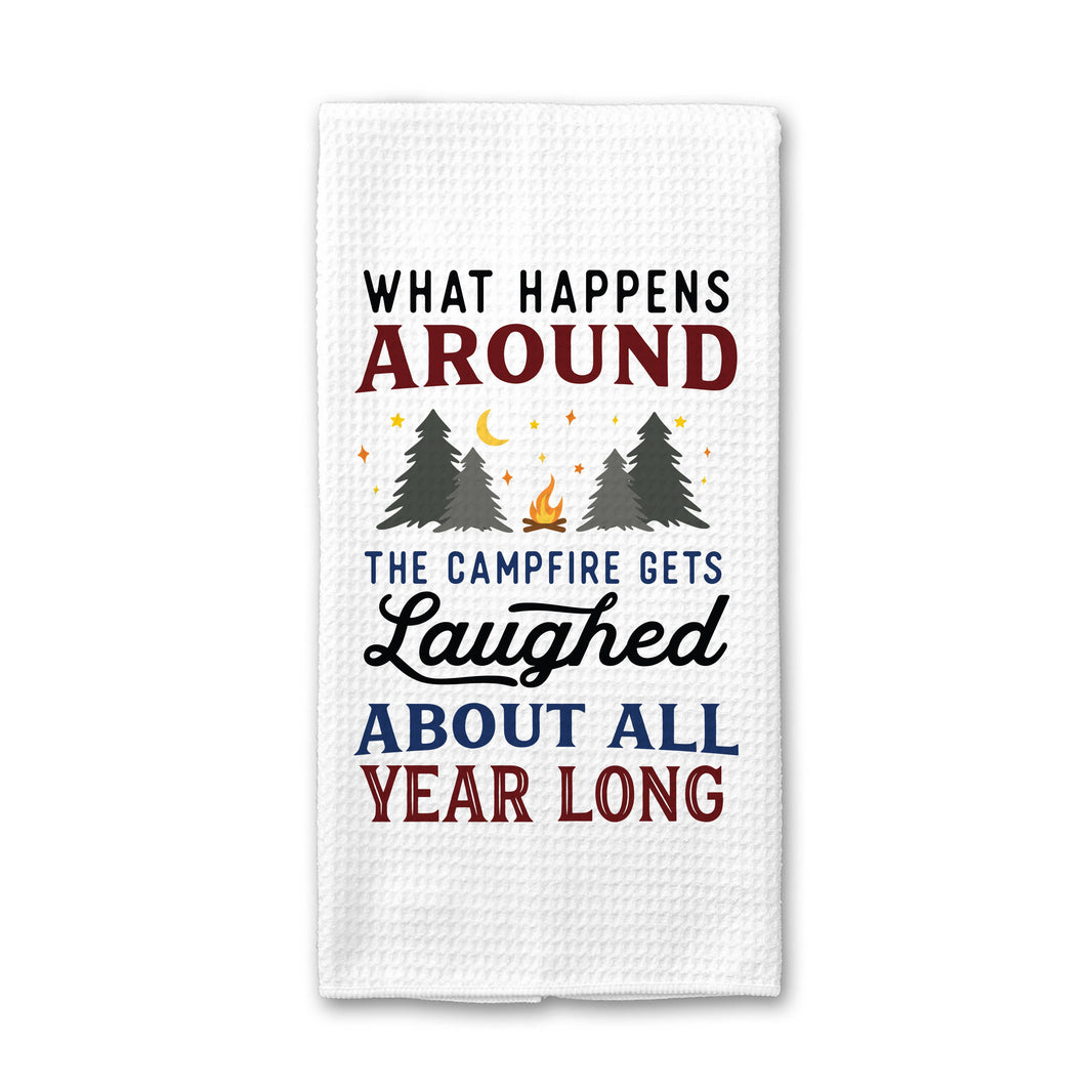 Funny RV Camping Tea Towel