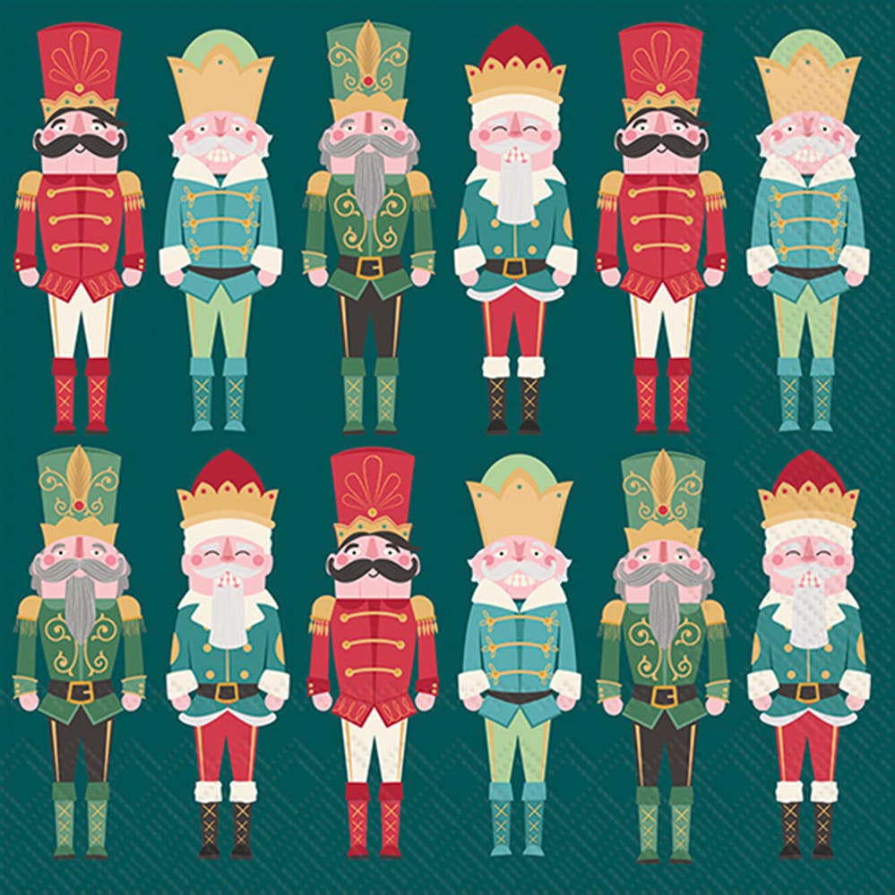 Nutcrackers Christmas Paper Cocktail Napkins - 20CT