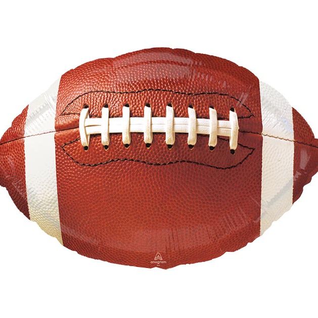 Football Shaped 18" Mylar Balloon