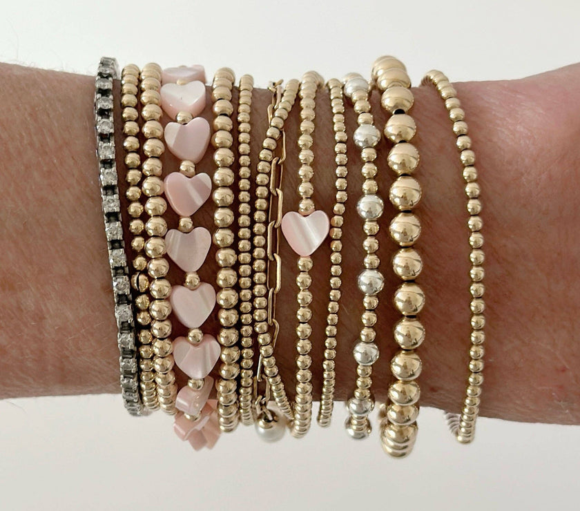 Pippa Sweet Pink Bracelets: Multiheart