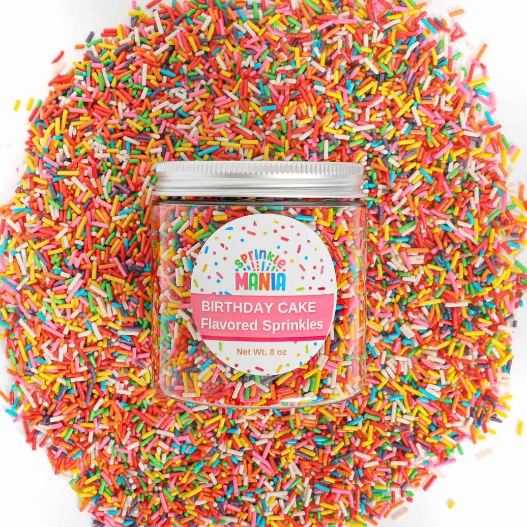 Sprinklemania Birthday Cake Flavored Sprinkles - 7oz