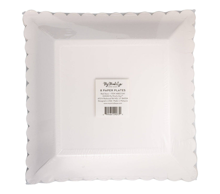 Large Red Star Plates - 8CT