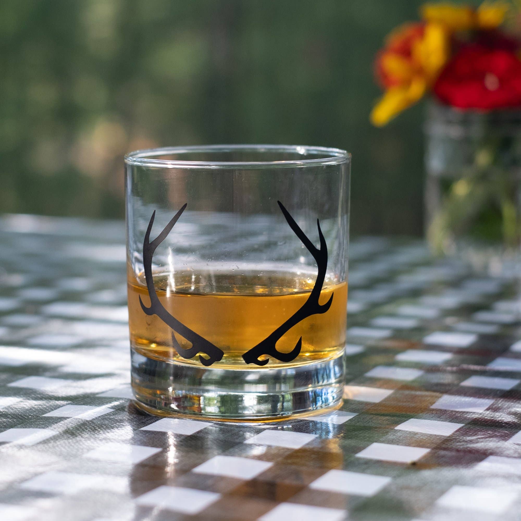 Antler Matte Black Rocks Glass - 11 OZ