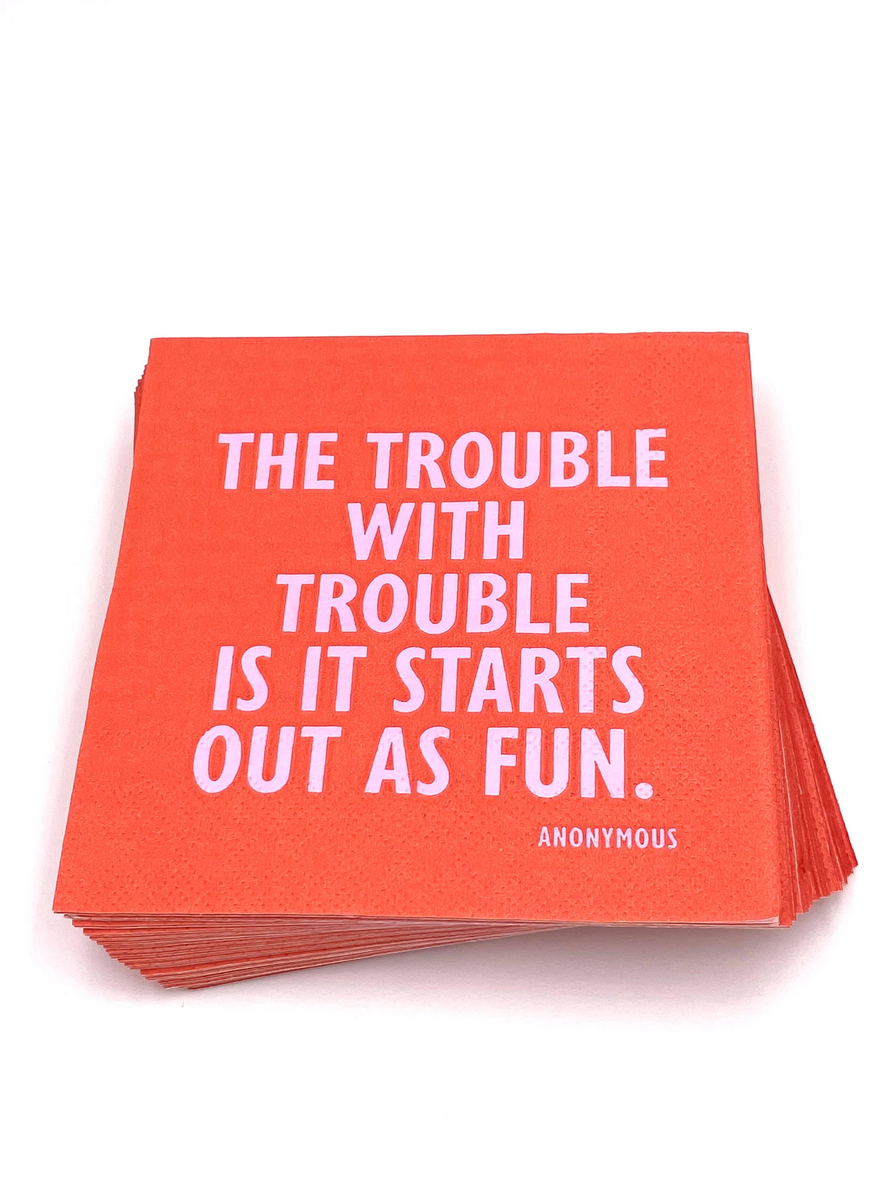 Festive Cocktail Funny Napkins | The Trouble With Trouble - 20CT