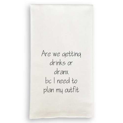 Planning Drinks Dishtowel