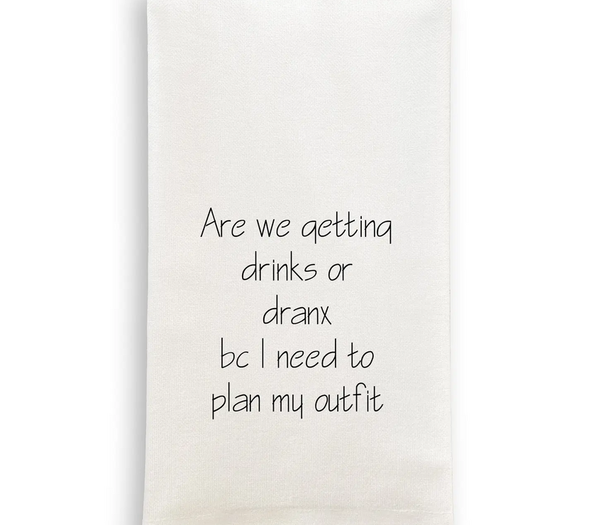Planning Drinks Dishtowel