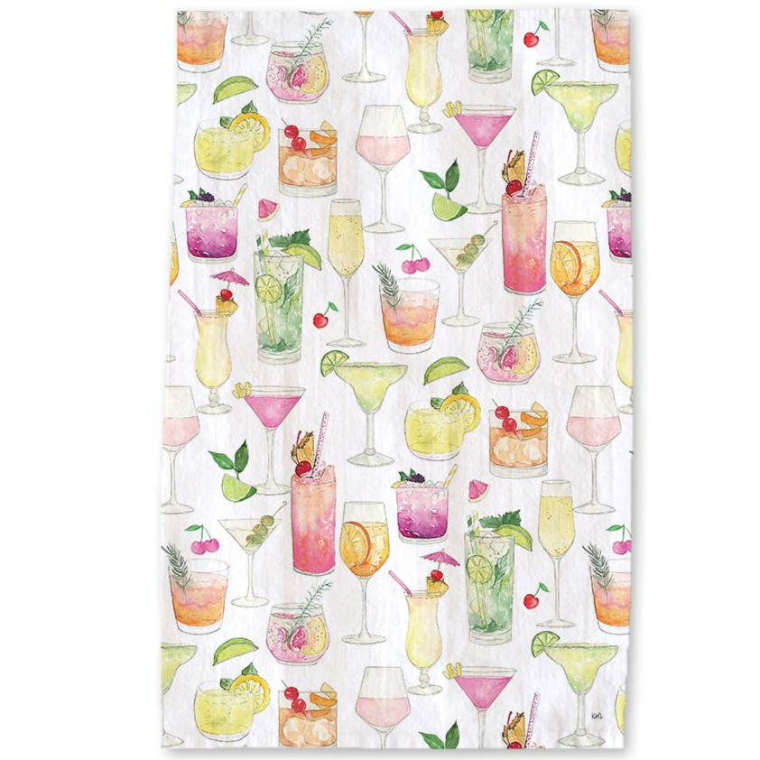 Cocktails Tea Towel