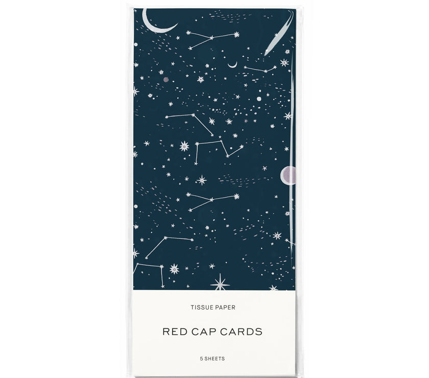 Moon and Stars Tissue Paper - 5 Sheets