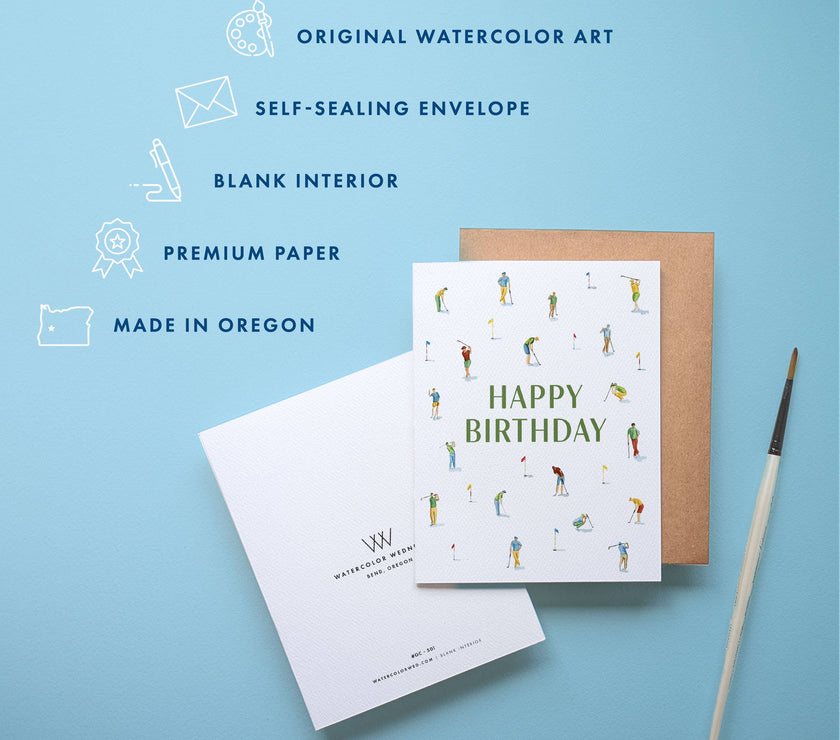 Golfing Birthday Card