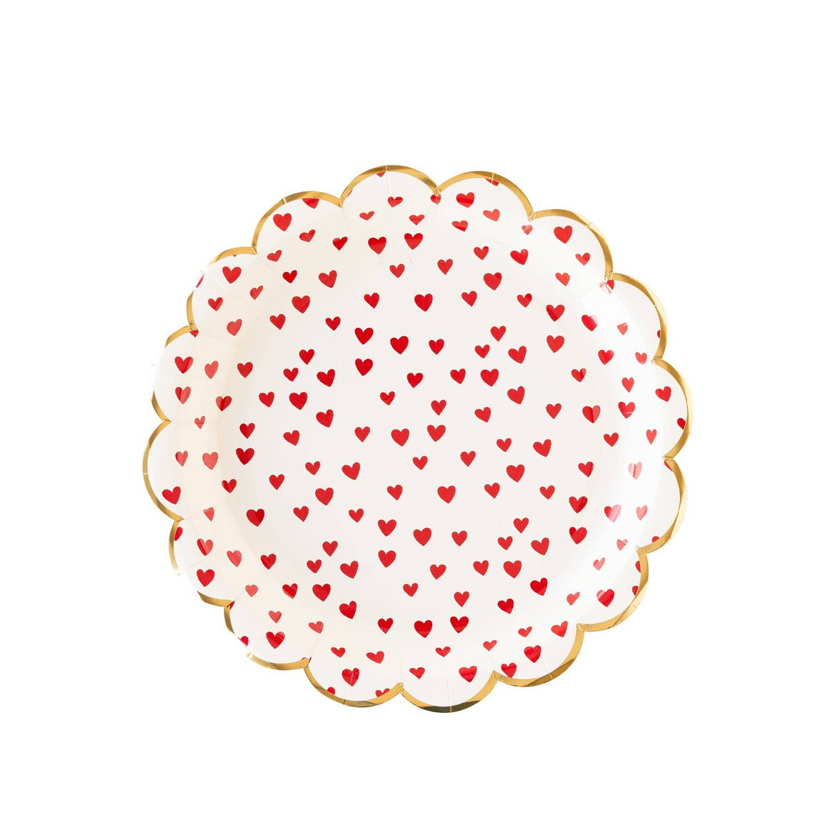 Tiny Red Hearts Paper Plates - 8CT