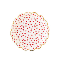 Tiny Red Hearts Paper Plates - 8CT