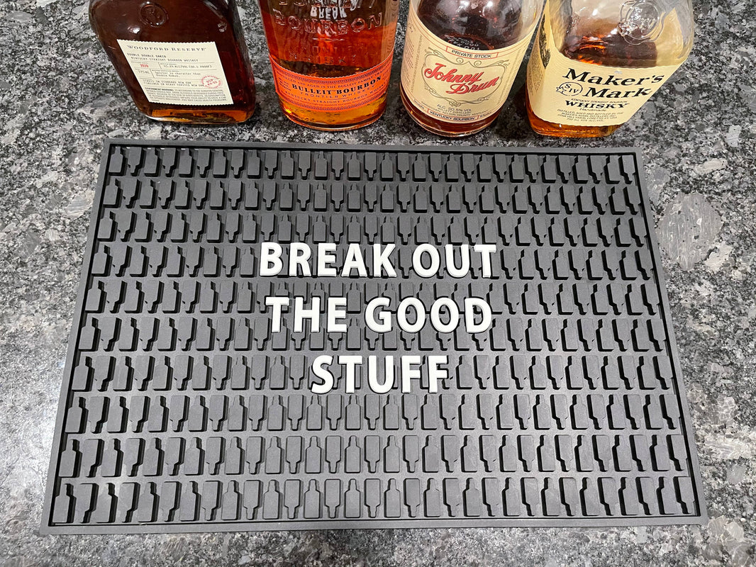 Break Out The Good Stuff Bar Mat