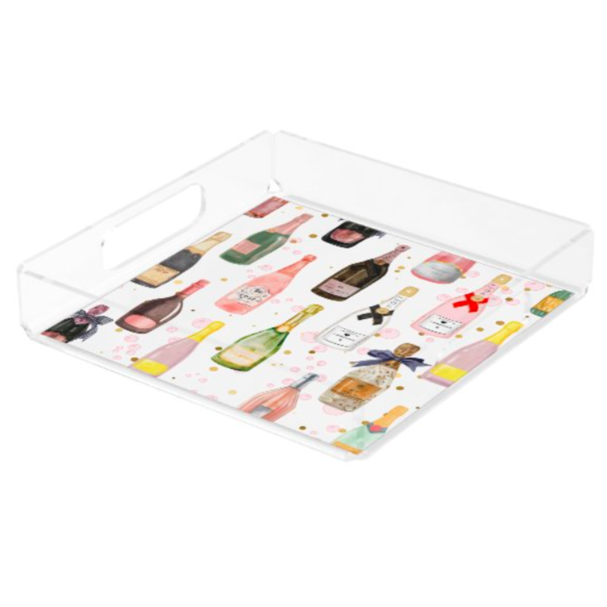 Pop the Champagne Acrylic Serving Tray - 8.5"x11"