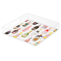 Pop the Champagne Acrylic Serving Tray - 8.5"x11"