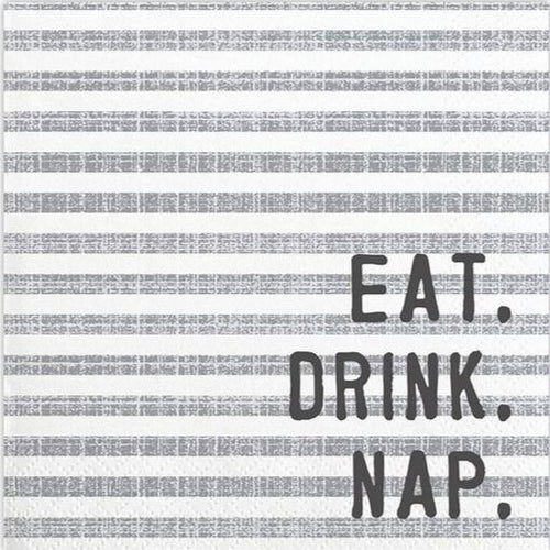 Eat Drink Nap Cocktail Napkins 20CT