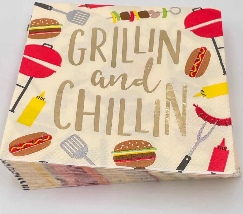 Grillin and Chillin Cocktail Napkins 20CT