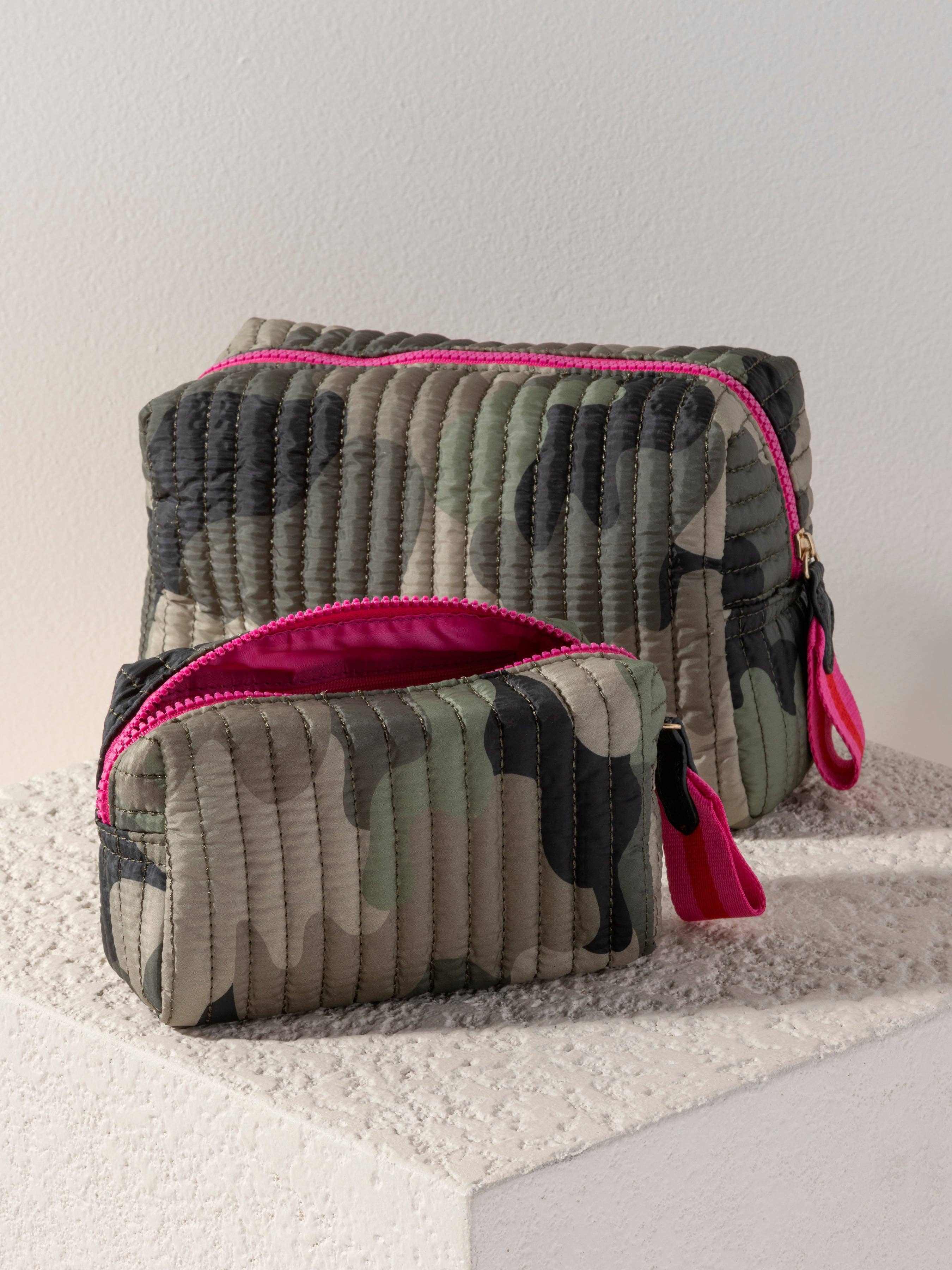 Ezra Camo Large Cosmetic Pouch