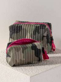 Ezra Camo Large Cosmetic Pouch