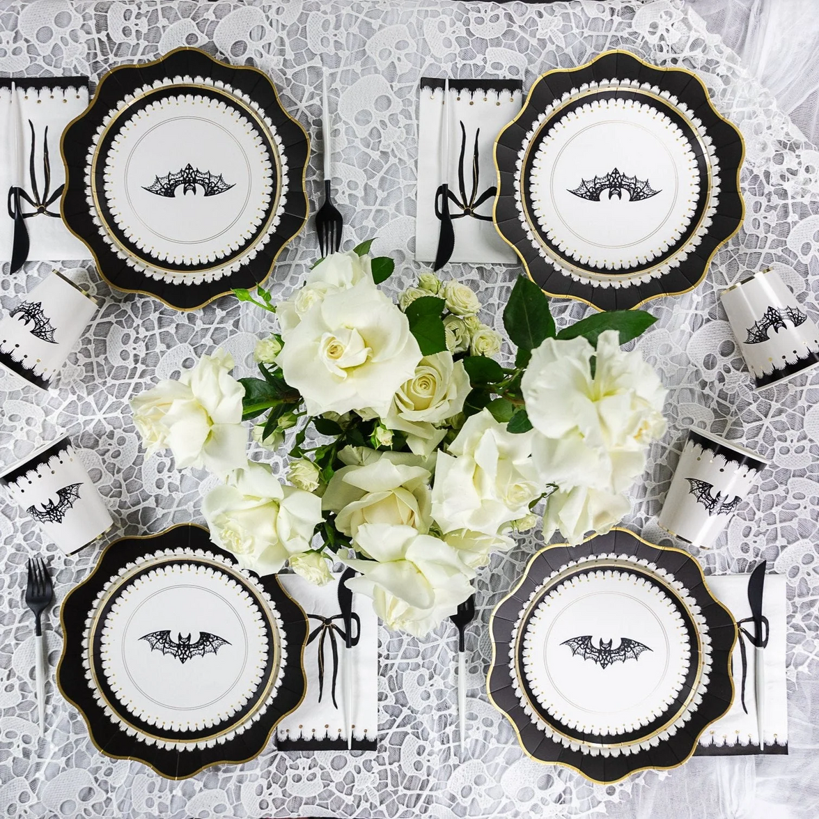 Elegant Halloween Dinner Plates 8CT