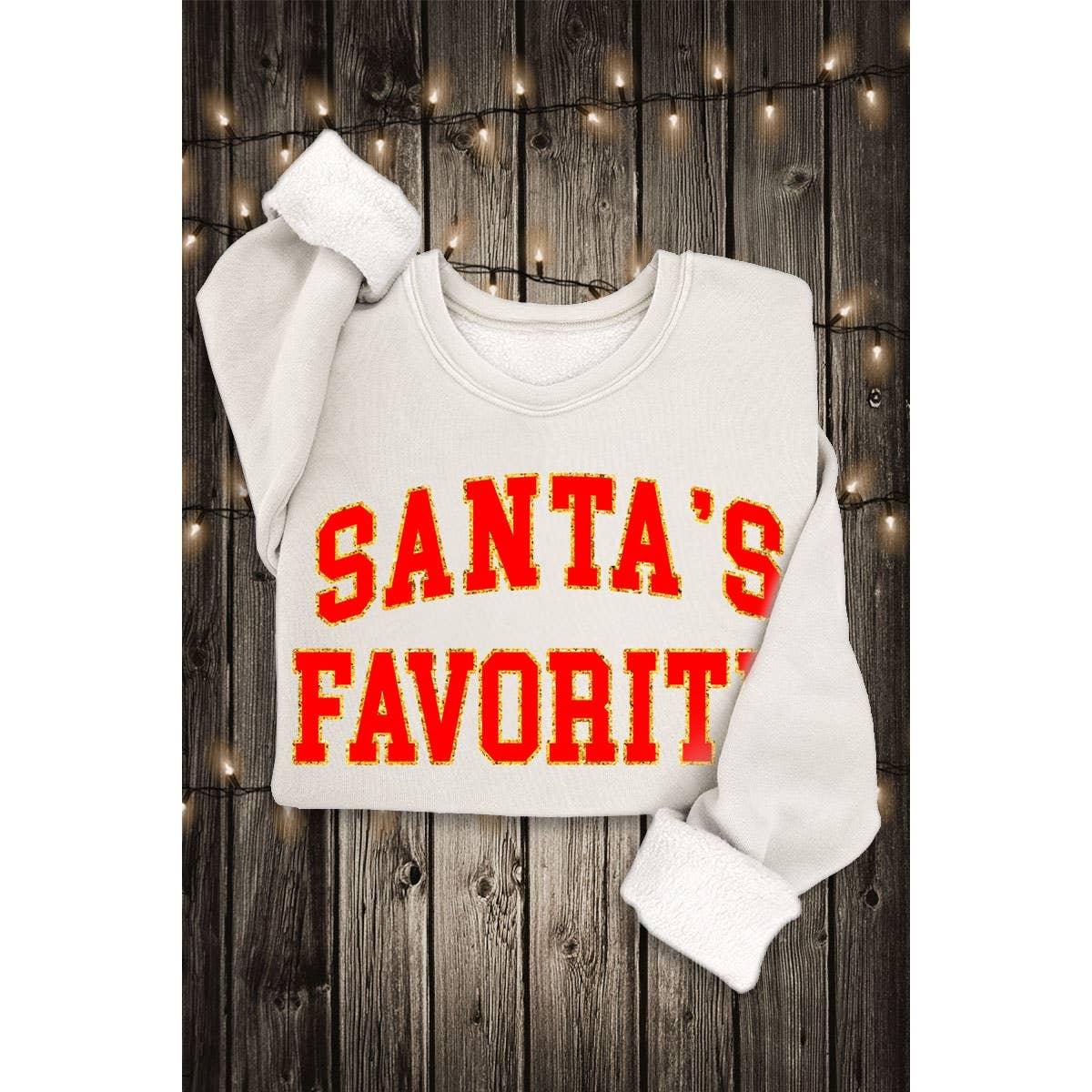 Santa's Favorite Glitter Sweatshirt
