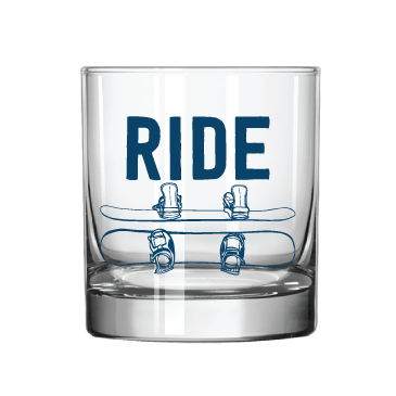 Ride Snowboard Rocks Glass