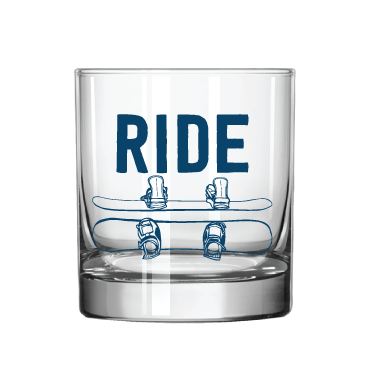 Ride Snowboard Rocks Glass