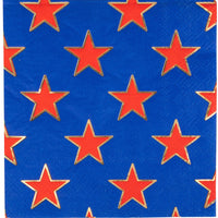 Gold Star Cocktail Napkins - 18CT
