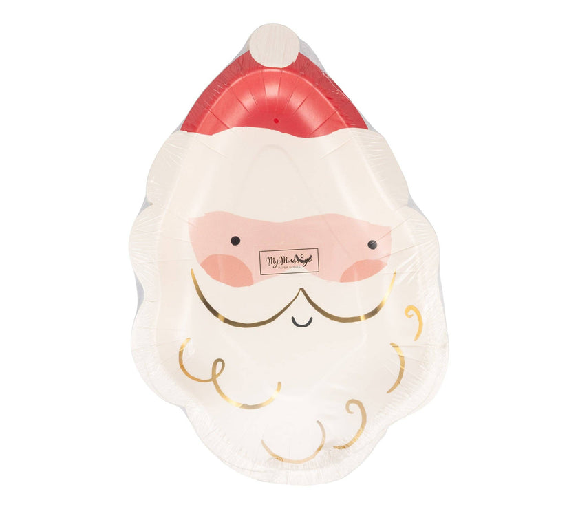 Santa Shaped Plates - 8CT