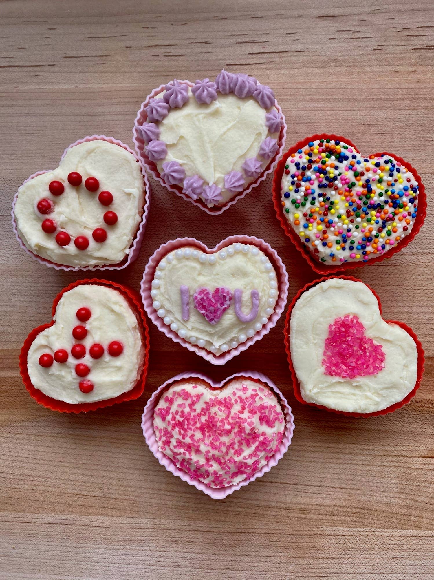 Bakelicious Silicone Cupcake Liners Heart, Set 12, 3"