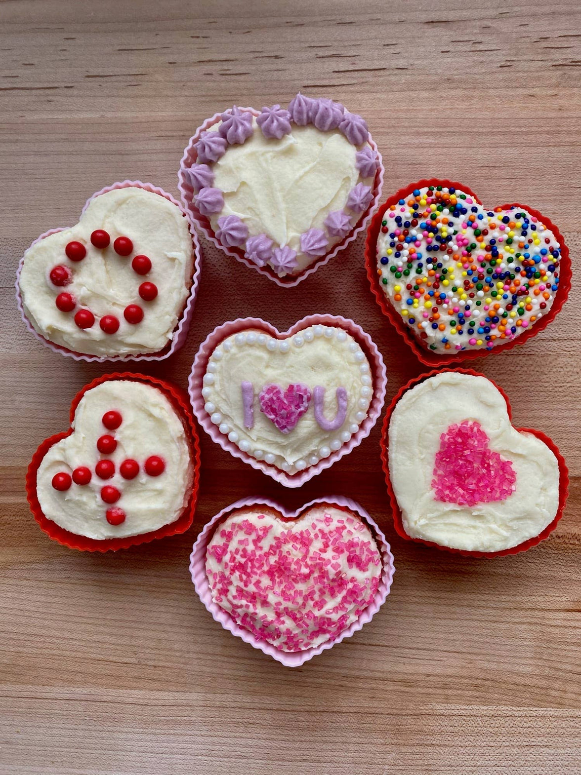 Bakelicious Silicone Cupcake Liners Heart, Set 12, 3"