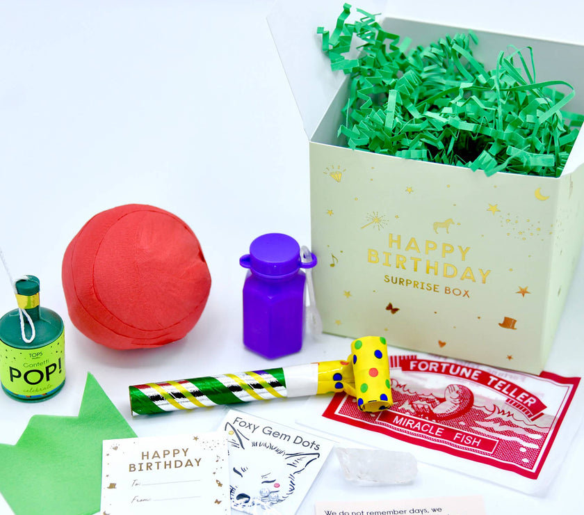 Happy Birthday in a Surprise Box - Assorted Colors