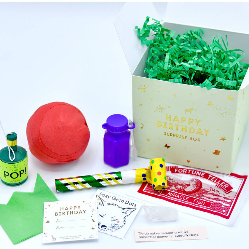 Happy Birthday in a Surprise Box - Assorted Colors