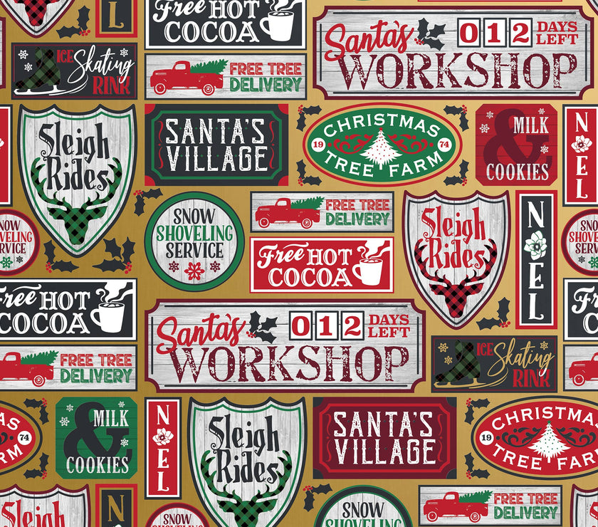 Santa Signs Gift Wrap Jumbo Roll