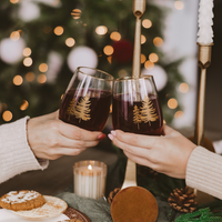 Trees Stemless Wine Glasses - Boxed Set of 2