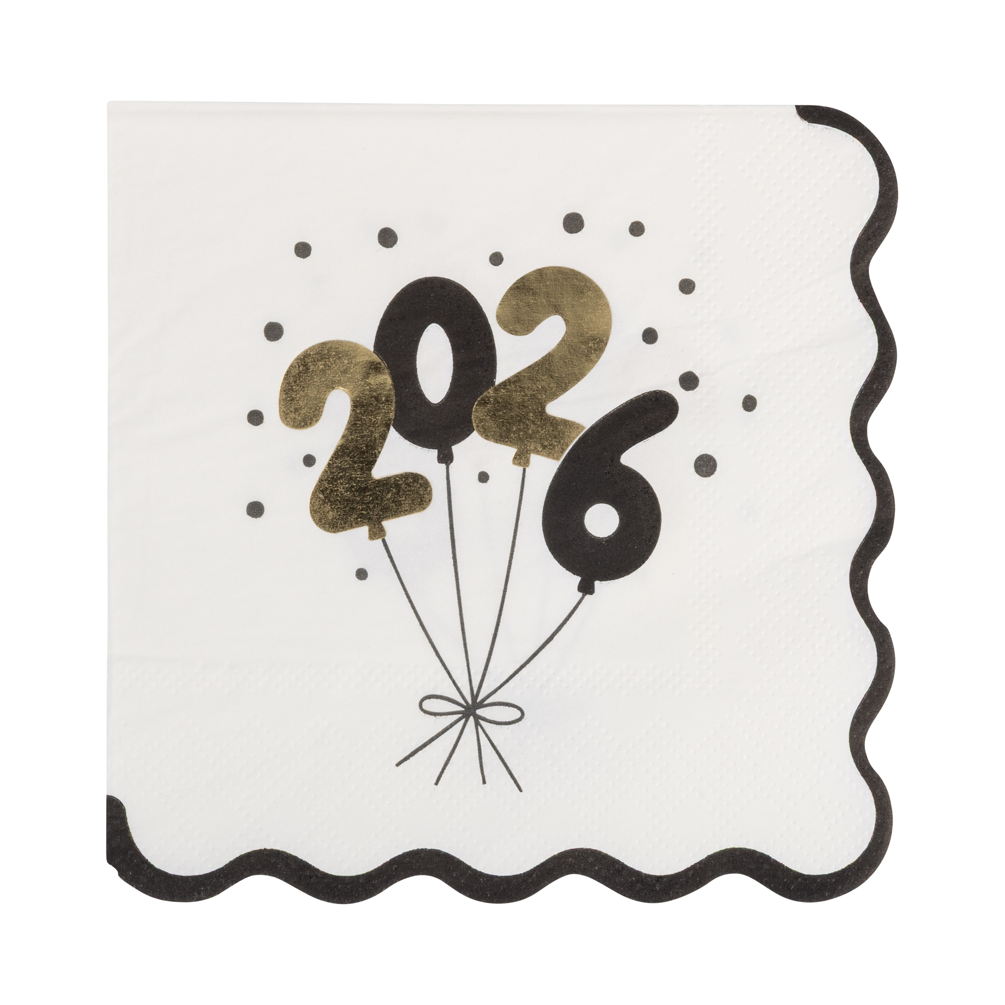 2026 Foil Balloons Cocktail Napkin - 18CT