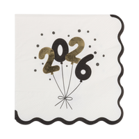 2026 Foil Balloons Cocktail Napkin - 18CT