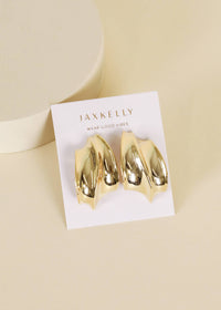 Bold Wave - Gold Earrings