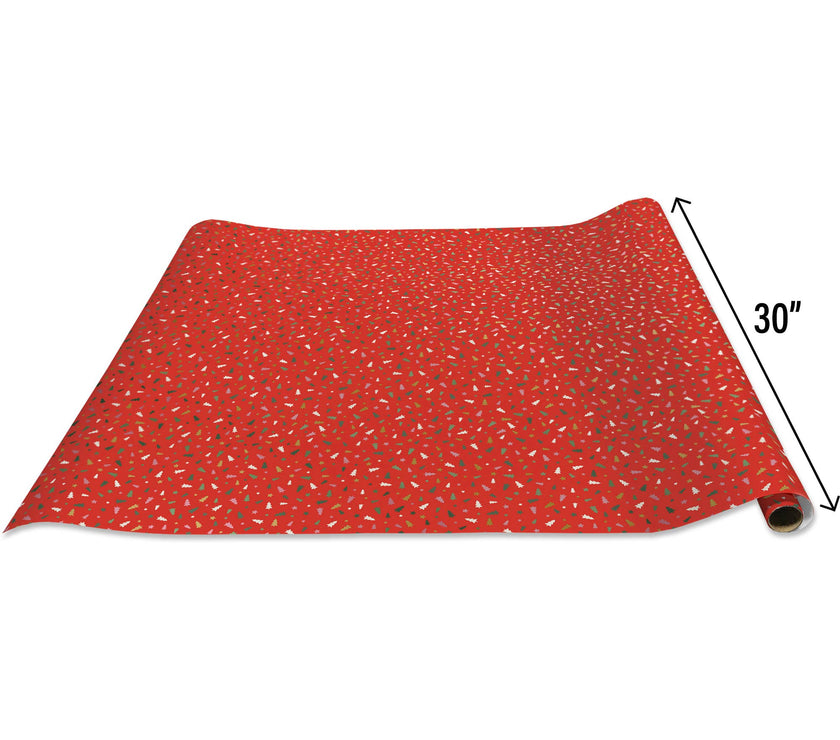 Little Red Trees Gift Wrap Jumbo Roll