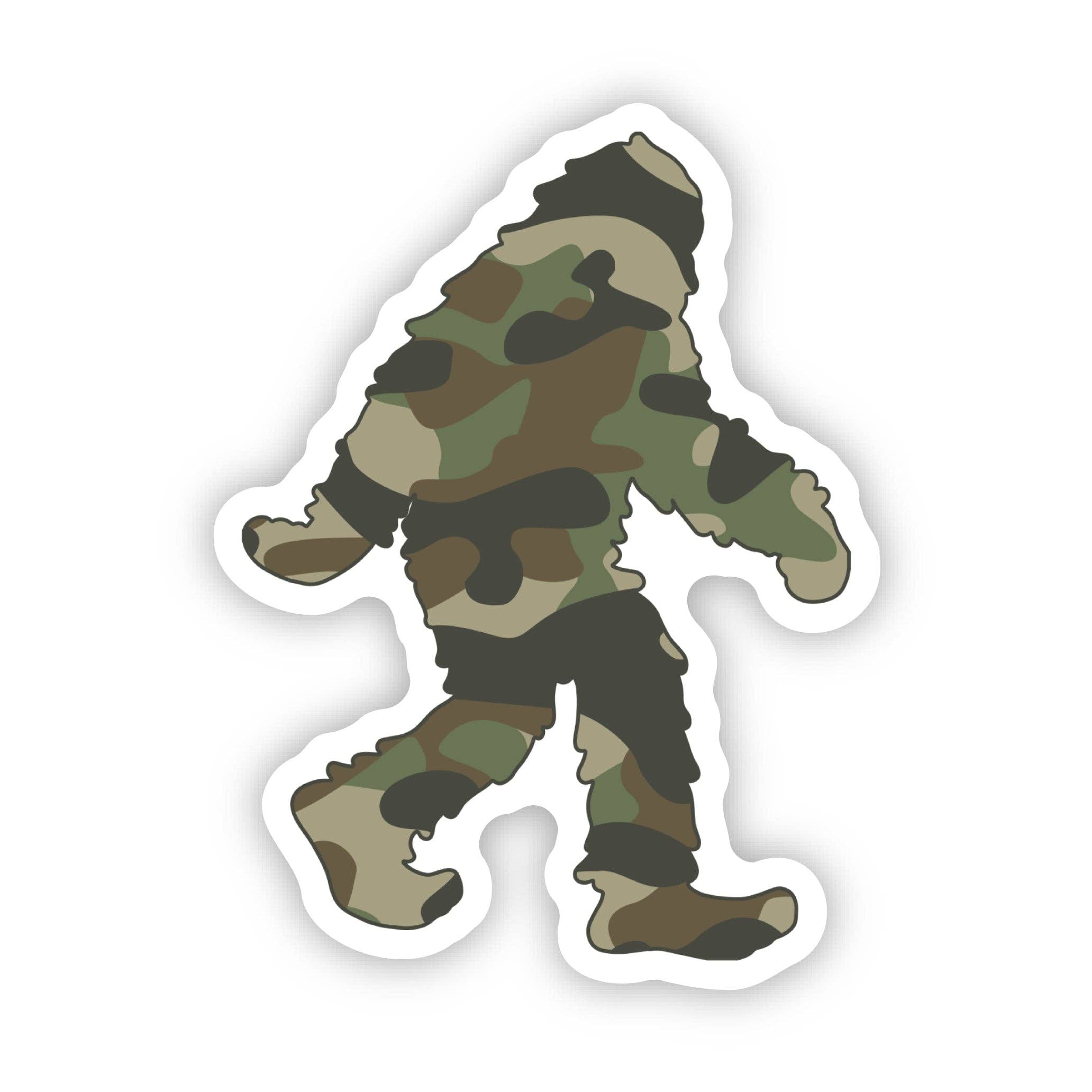 Camo Bigfoot Sticker