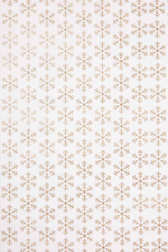 Gold Snowflakes Wrapping Paper