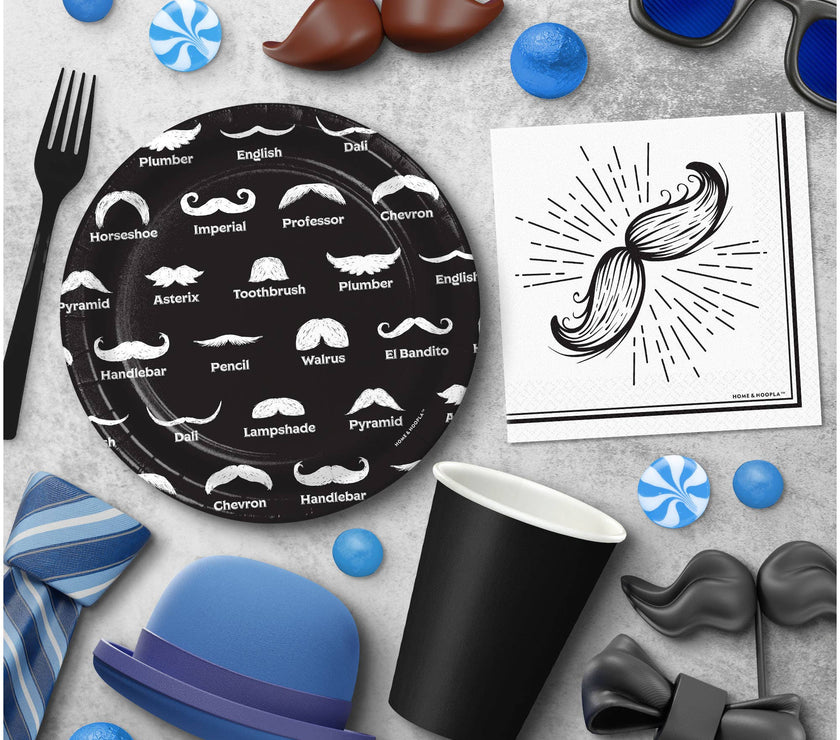 Mustache Theme Party Cocktail Napkins -16CT