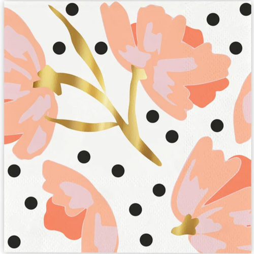 Blush Floral Cocktail Napkins 20CT
