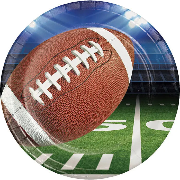 Football Party Dinner Plates 8CT