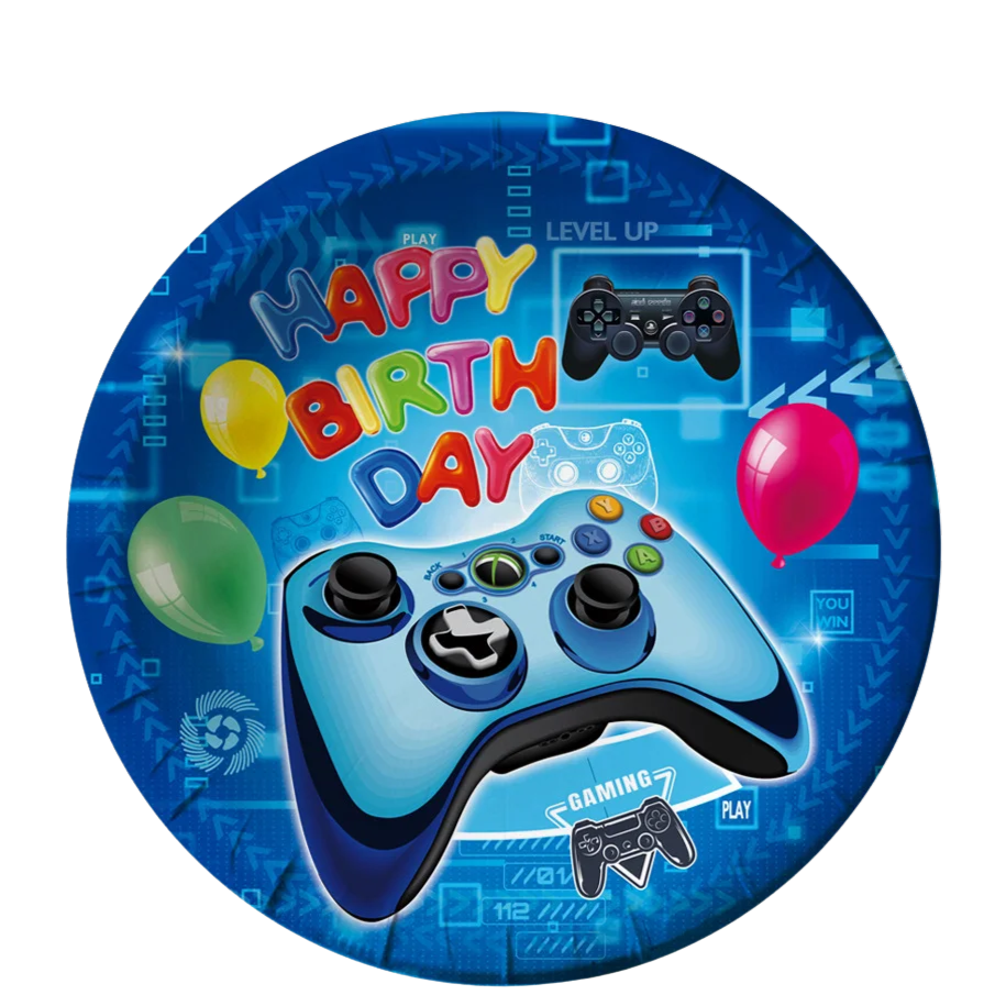 Gamer Boy 7" Paper Plates - 10CT