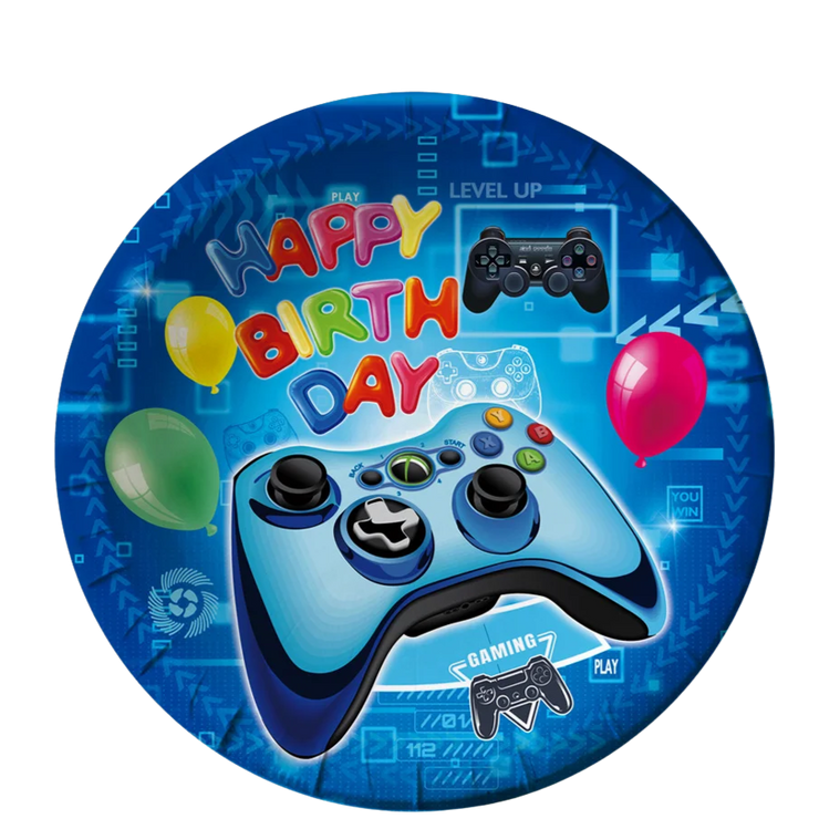 Gamer Boy 7" Paper Plates - 10CT