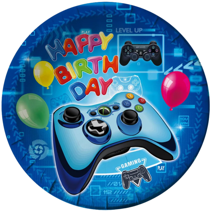 Gamer Boy 9" Paper Plates - 10CT